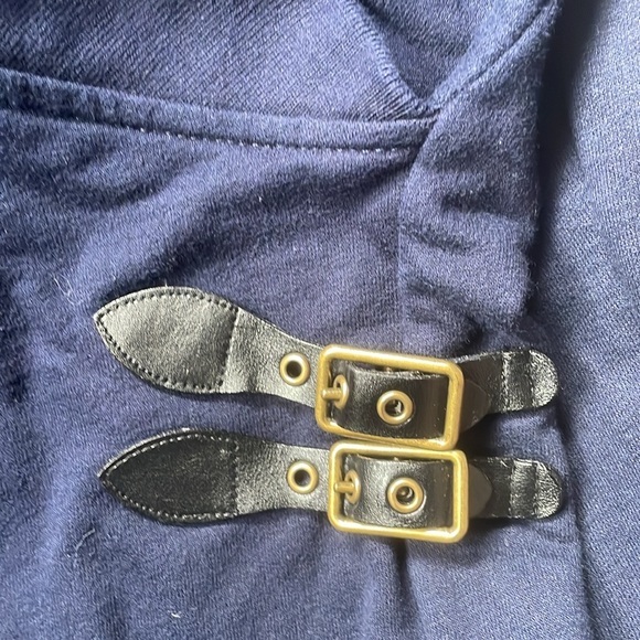 Ralph Lauren Navy sweater dress! EUC! Belt dress to create waist silhouette - Picture 3 of 3